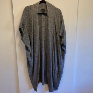 Long gray sleeveless cardigan size large